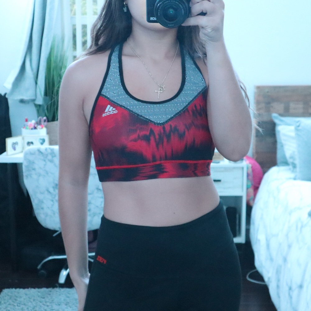 Adidas Red Smoke/ Marble Sports Bra